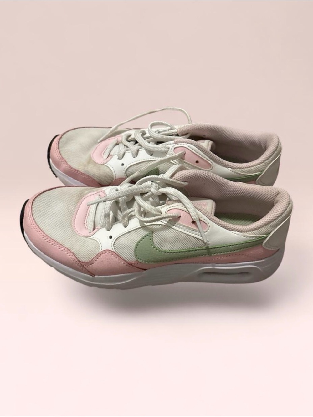 Nike Women's Pink and Light Green Low-Top Athletic Sneakers